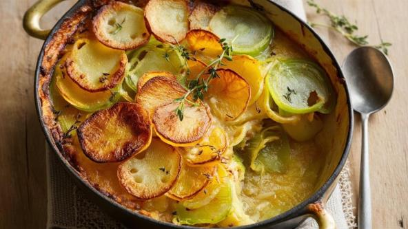krompir gratinirani sa prazilukom